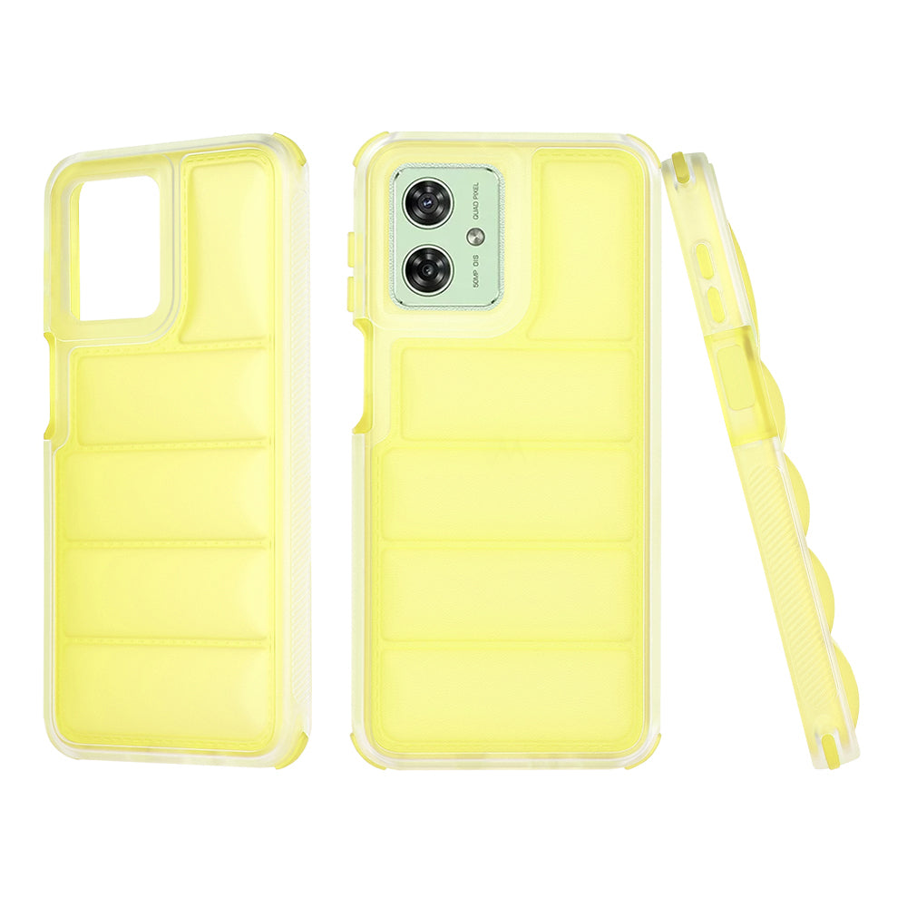 Funda para Motorola Moto G54, Techsuit, Wave Shield, Amarilla