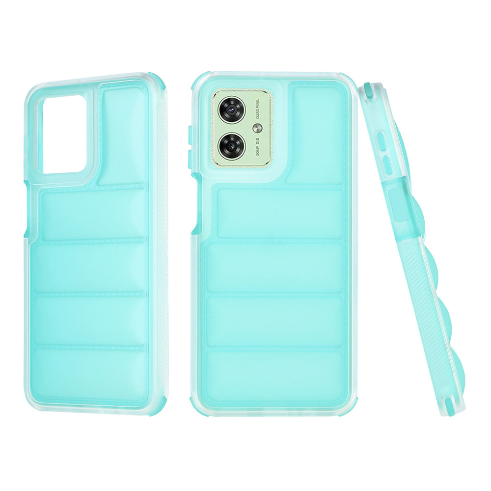 Funda para Motorola Moto G54, Techsuit, Wave Shield, Turquesa
