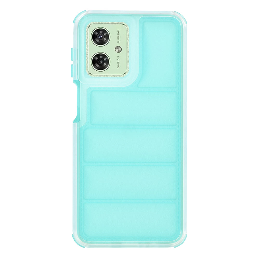 Funda para Motorola Moto G54, Techsuit, Wave Shield, Turquesa