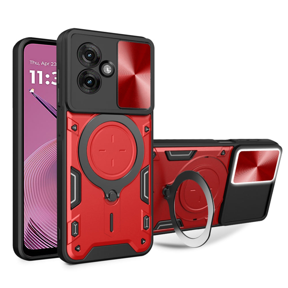 Funda para Motorola Moto G55, Techsuit, CamGuard Pro, Roja