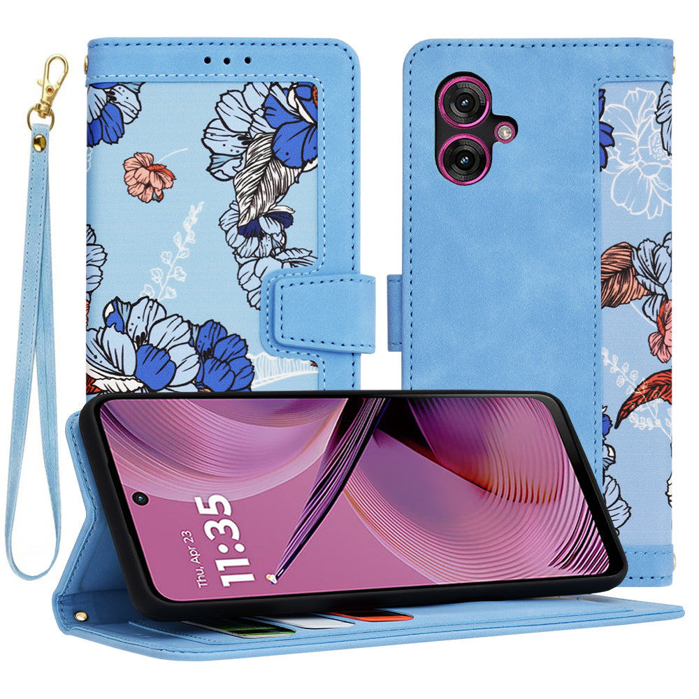 Funda para Motorola Moto G55, Techsuit, FlipCraft, Azul