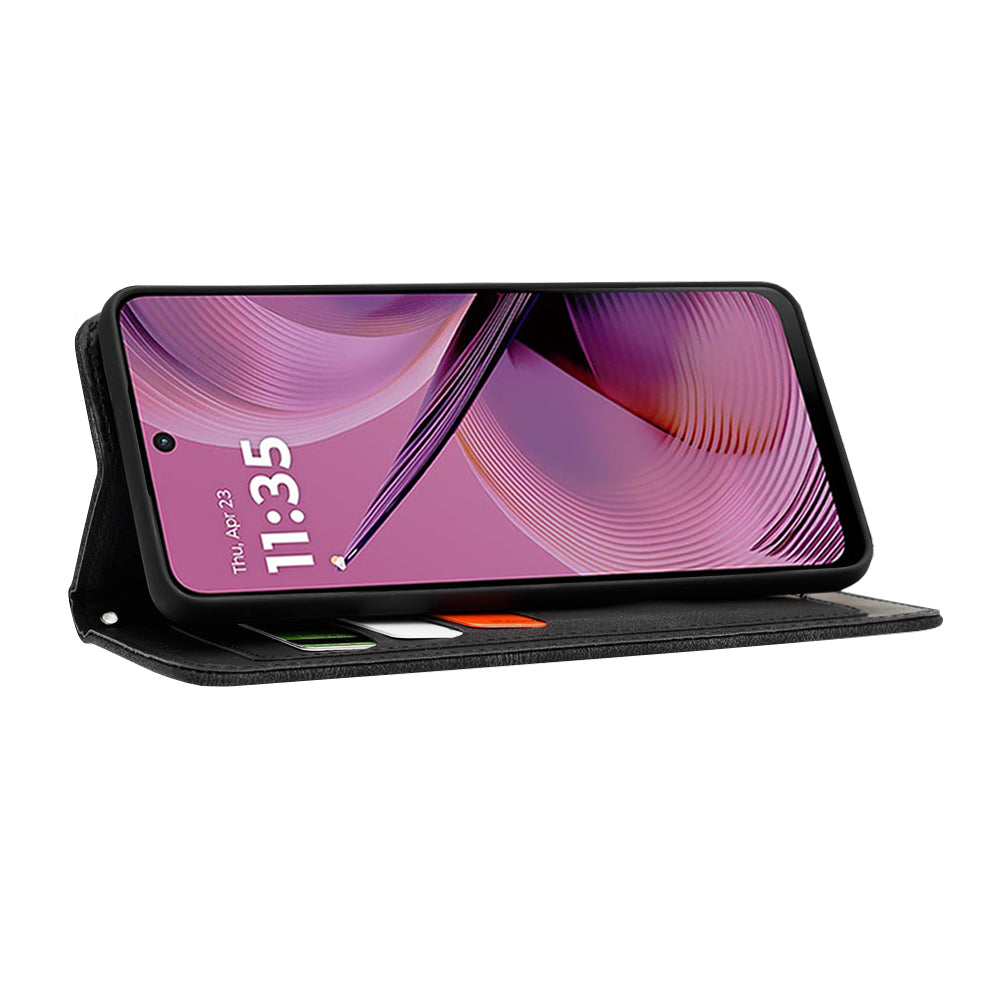 Funda para Motorola Moto G55, Techsuit, FlipCraft, Negra