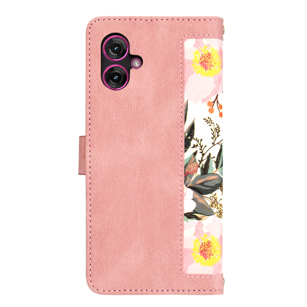 Funda para Motorola Moto G55, Techsuit, FlipCraft, Rosa
