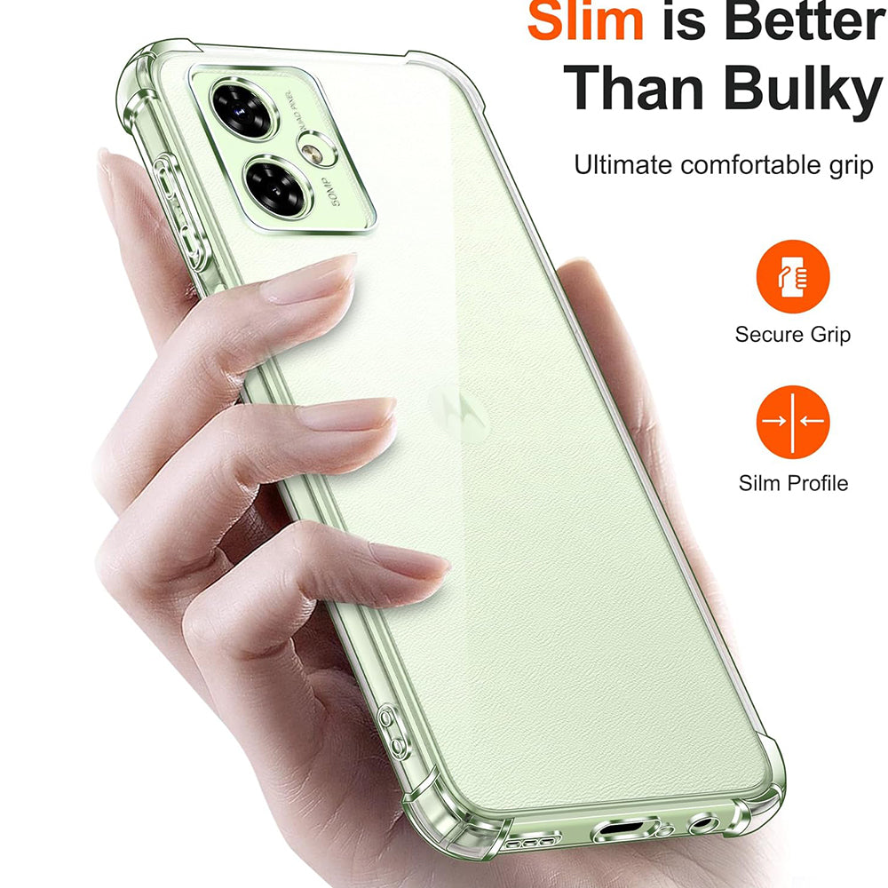 Funda para Motorola Moto G55, Techsuit, Antichoque Transparente, Transparente