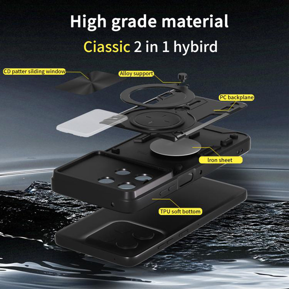 Funda para Motorola Moto G56, Techsuit, CamGuard Pro, Negra