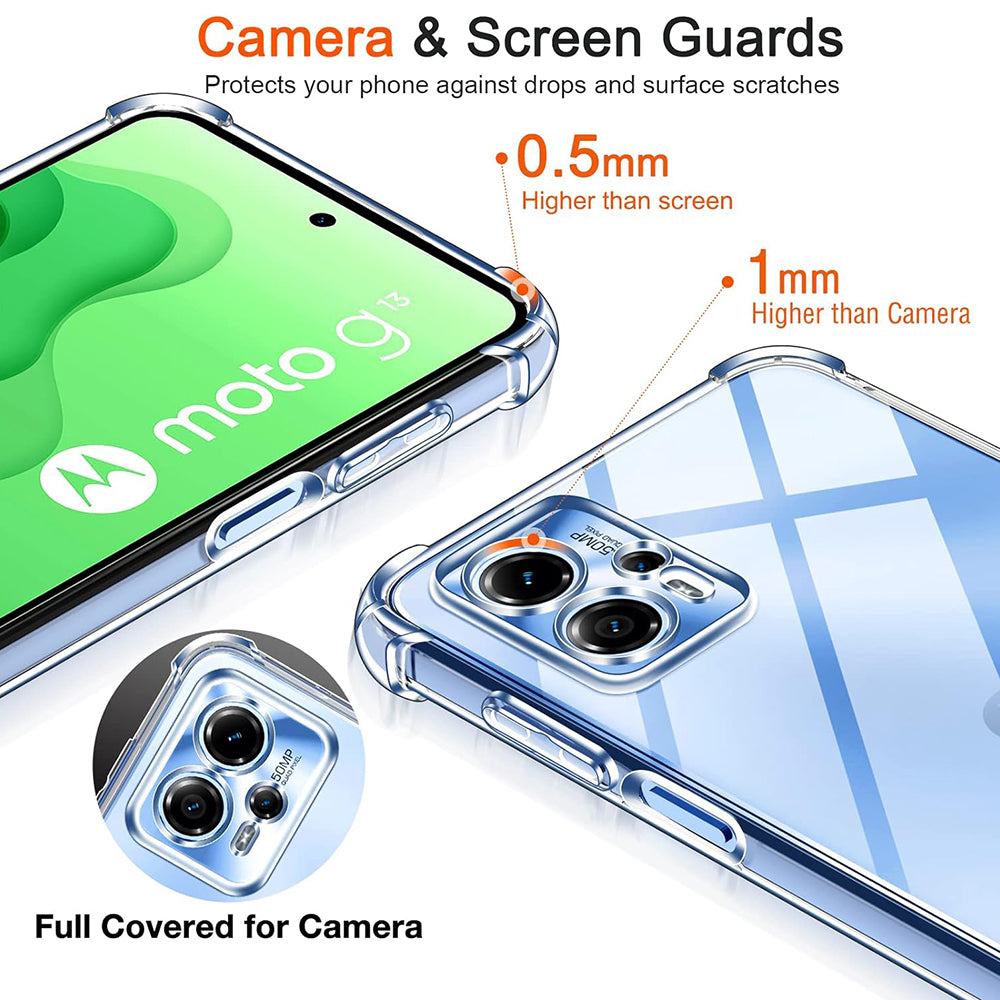 Funda para Motorola Moto G62 5G, Techsuit, Antigolpes Transparente, Transparente