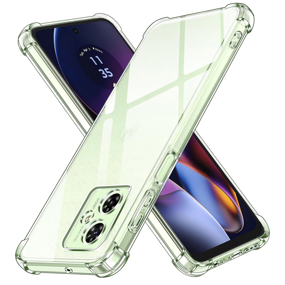 Funda para Motorola Moto G64 / G54 Power Edition, Techsuit, Transparente a prueba de golpes, Transparente
