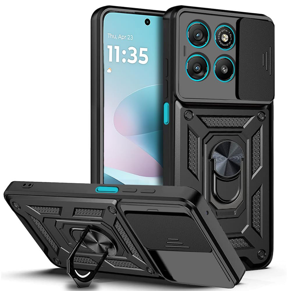Funda para Motorola Moto G67 Power / G57 Power, Techsuit, CamShield, Negra