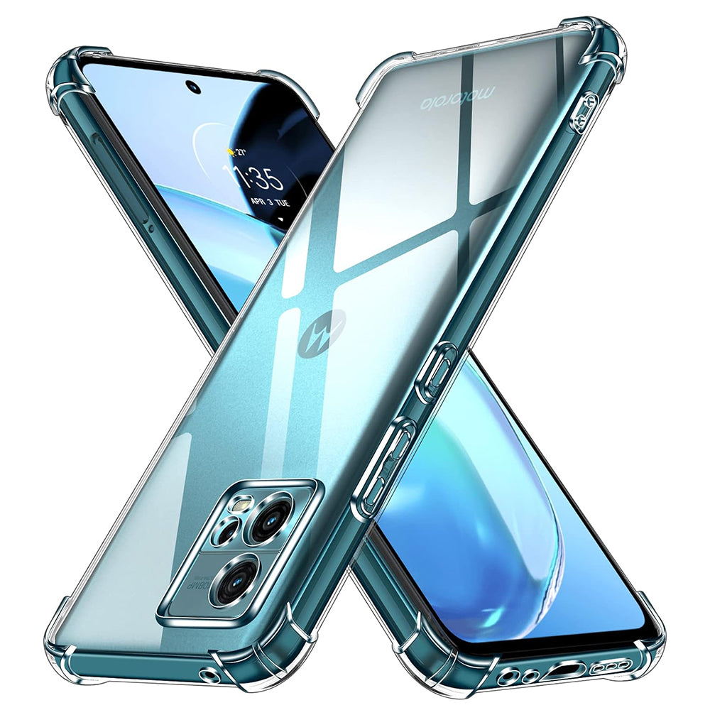 Funda para Motorola Moto G72, Techsuit, Antigolpes Transparente, Transparente