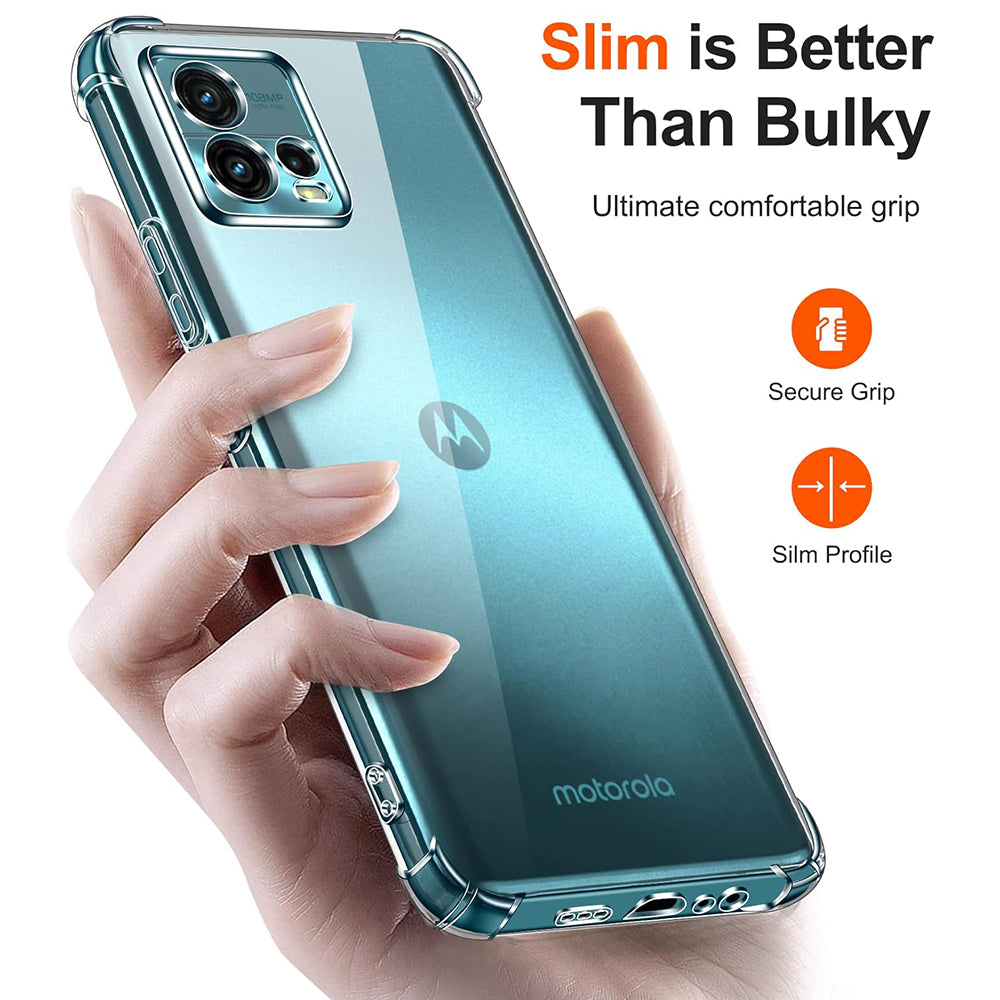 Funda para Motorola Moto G72, Techsuit, Antigolpes Transparente, Transparente