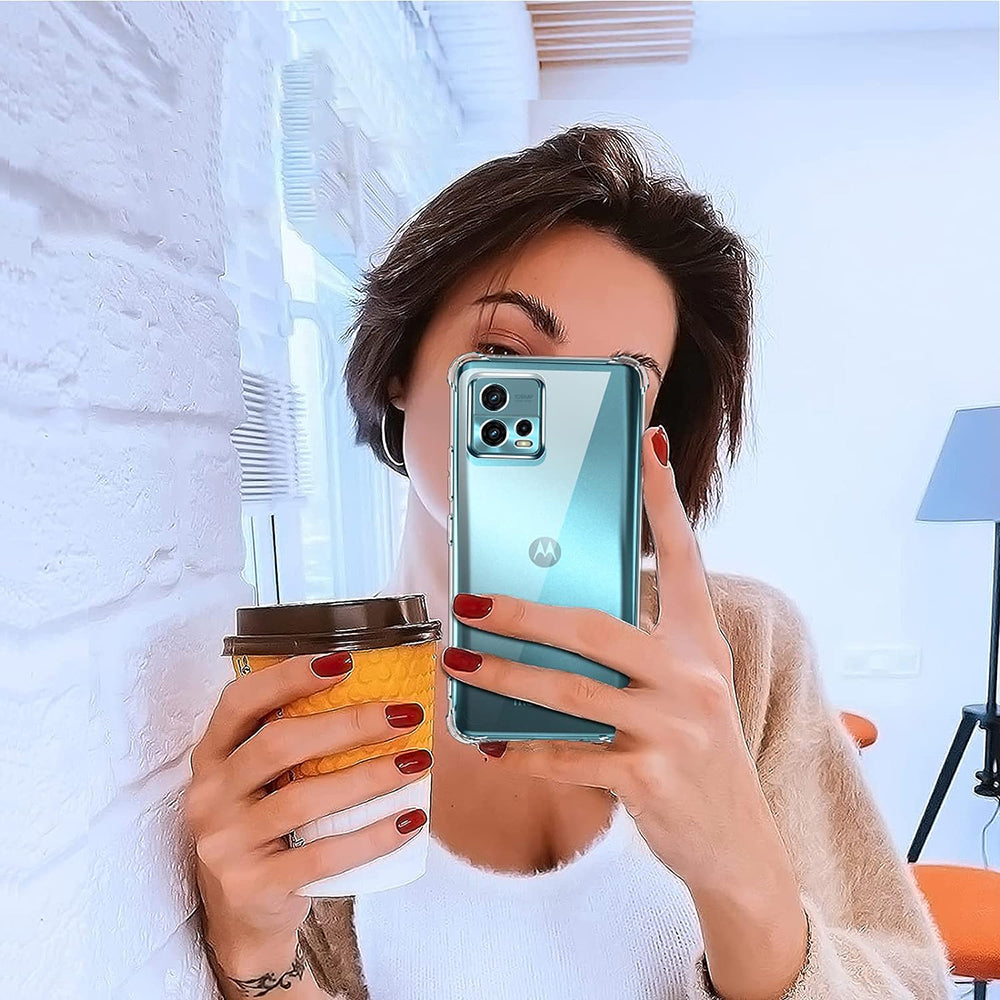 Funda para Motorola Moto G72, Techsuit, Antigolpes Transparente, Transparente