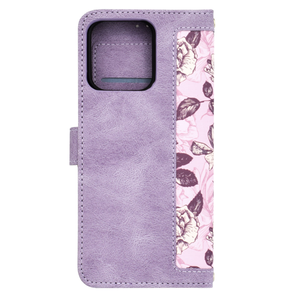 Funda para Motorola Moto G75, Techsuit, FlipCraft, Morado