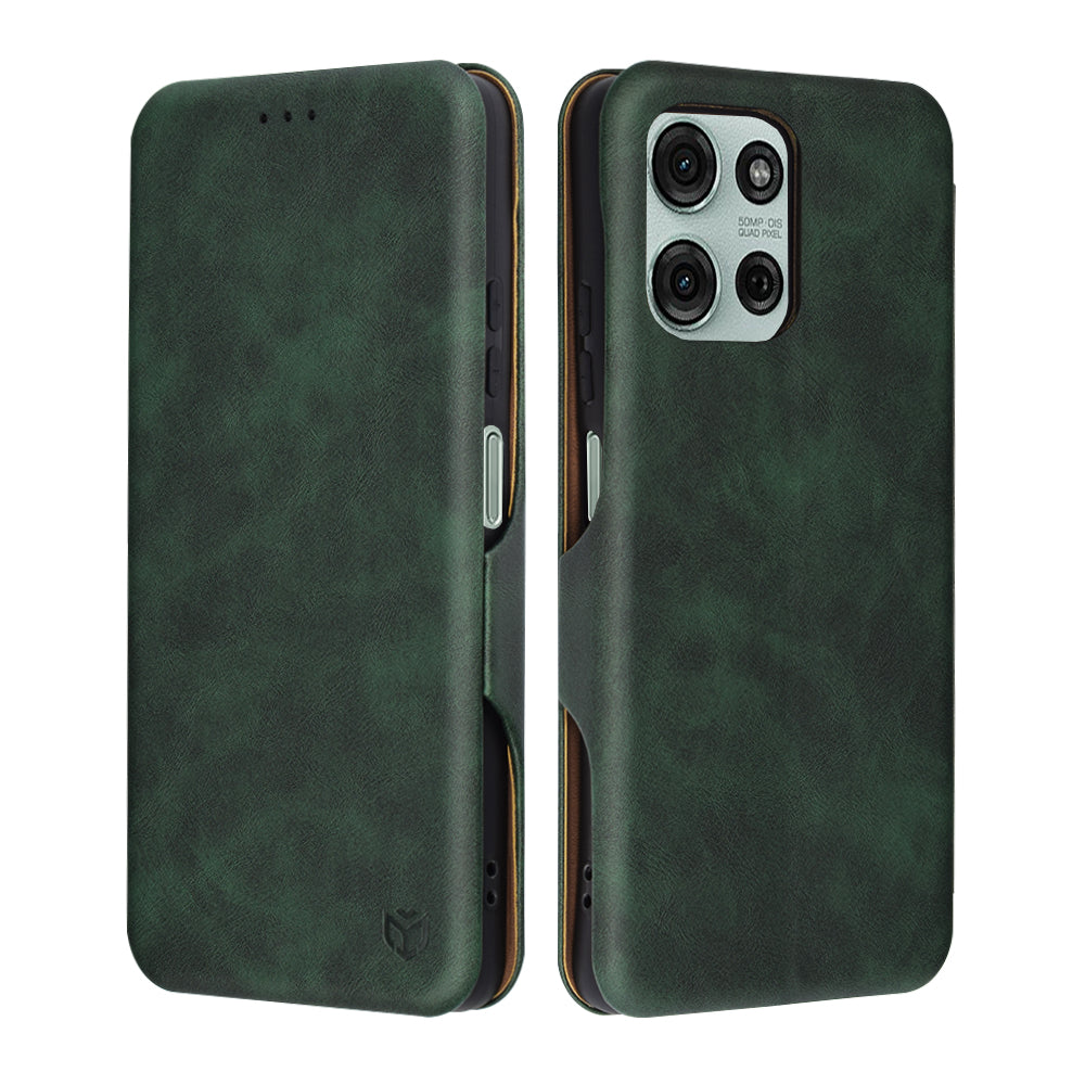 Funda para Motorola Moto G75, Techsuit, Safe Wallet Plus, Verde