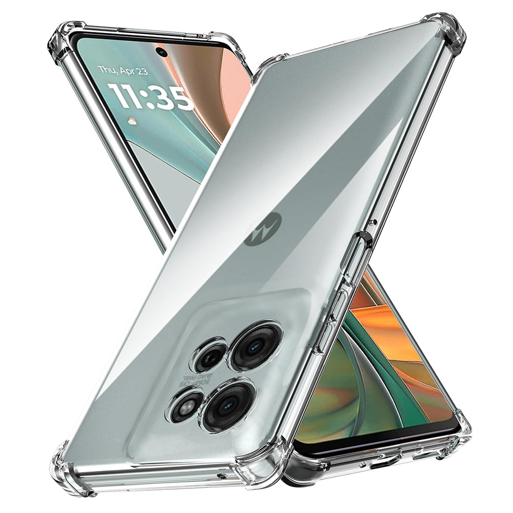 Funda para Motorola Moto G75, Techsuit, Antichoque Transparente, Transparente