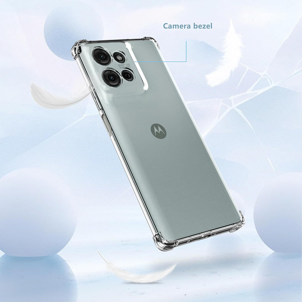 Funda para Motorola Moto G75, Techsuit, Antichoque Transparente, Transparente