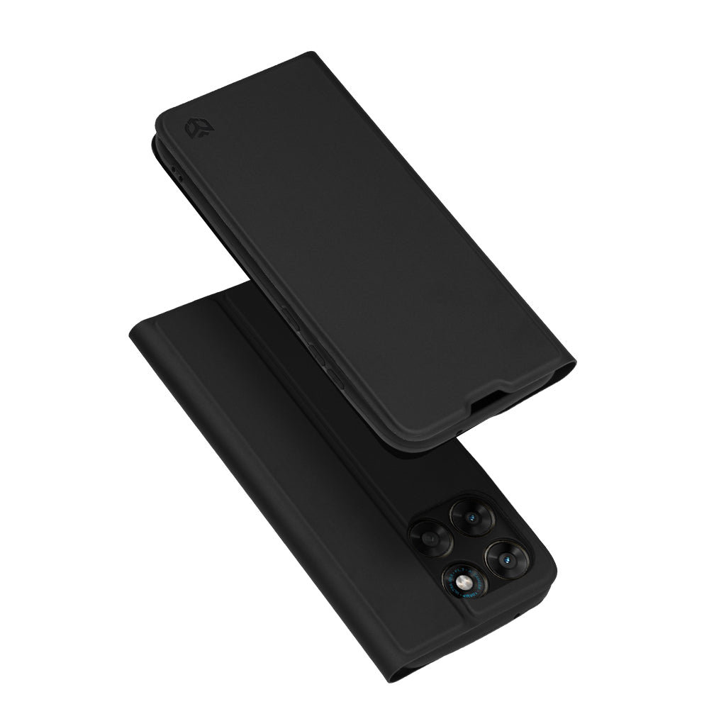 Funda para Motorola Moto G77 / G67, Techsuit, Magskin Book, Negra