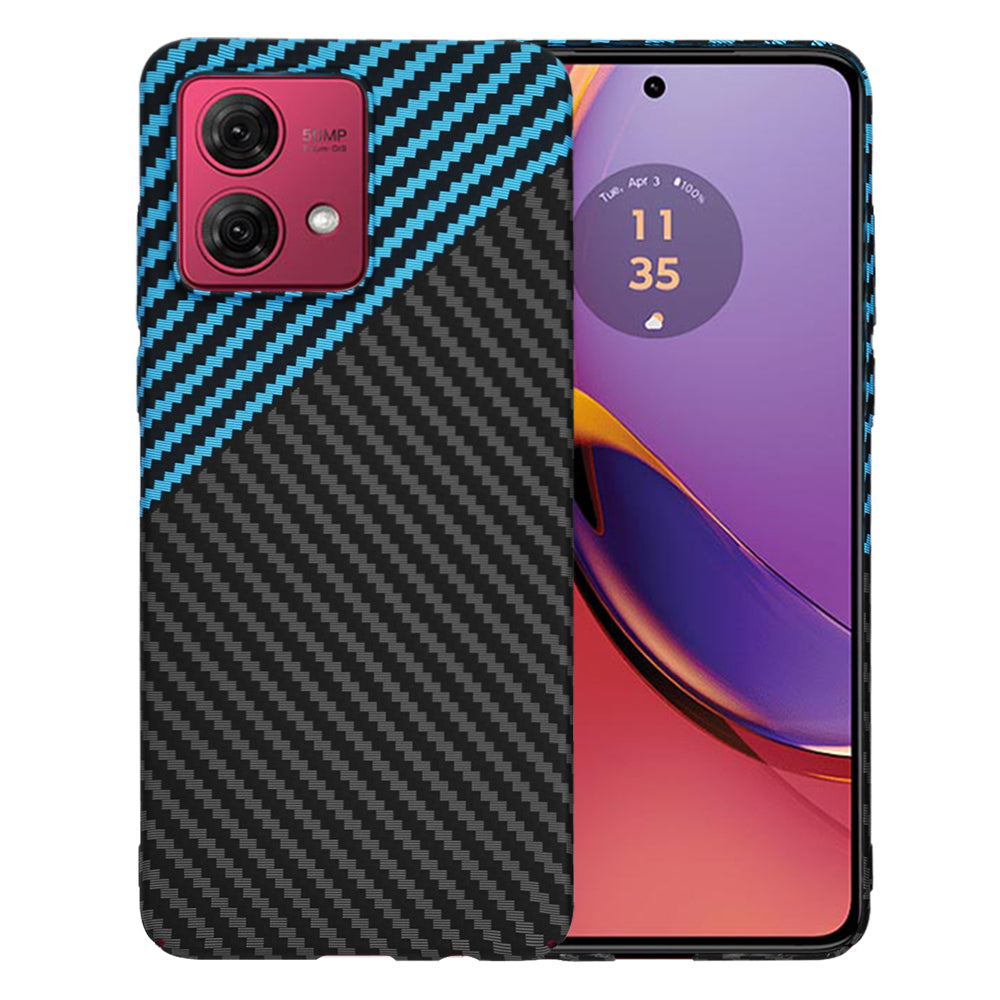 Funda para Motorola Moto G84, Techsuit, Carbonite FiberShell, Negra Bleu