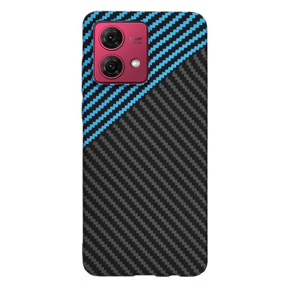 Funda para Motorola Moto G84, Techsuit, Carbonite FiberShell, Negra Bleu