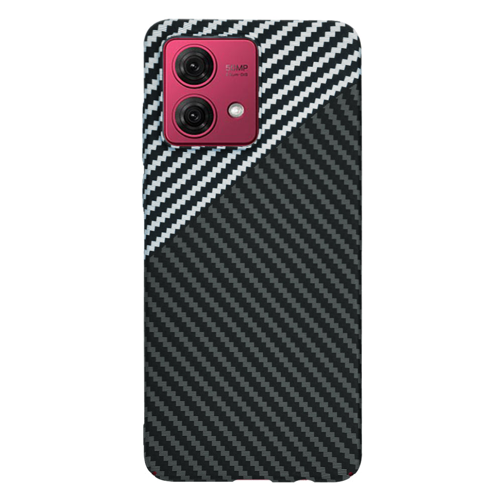 Funda para Motorola Moto G84, Techsuit, Carbonite FiberShell, Negra Gris