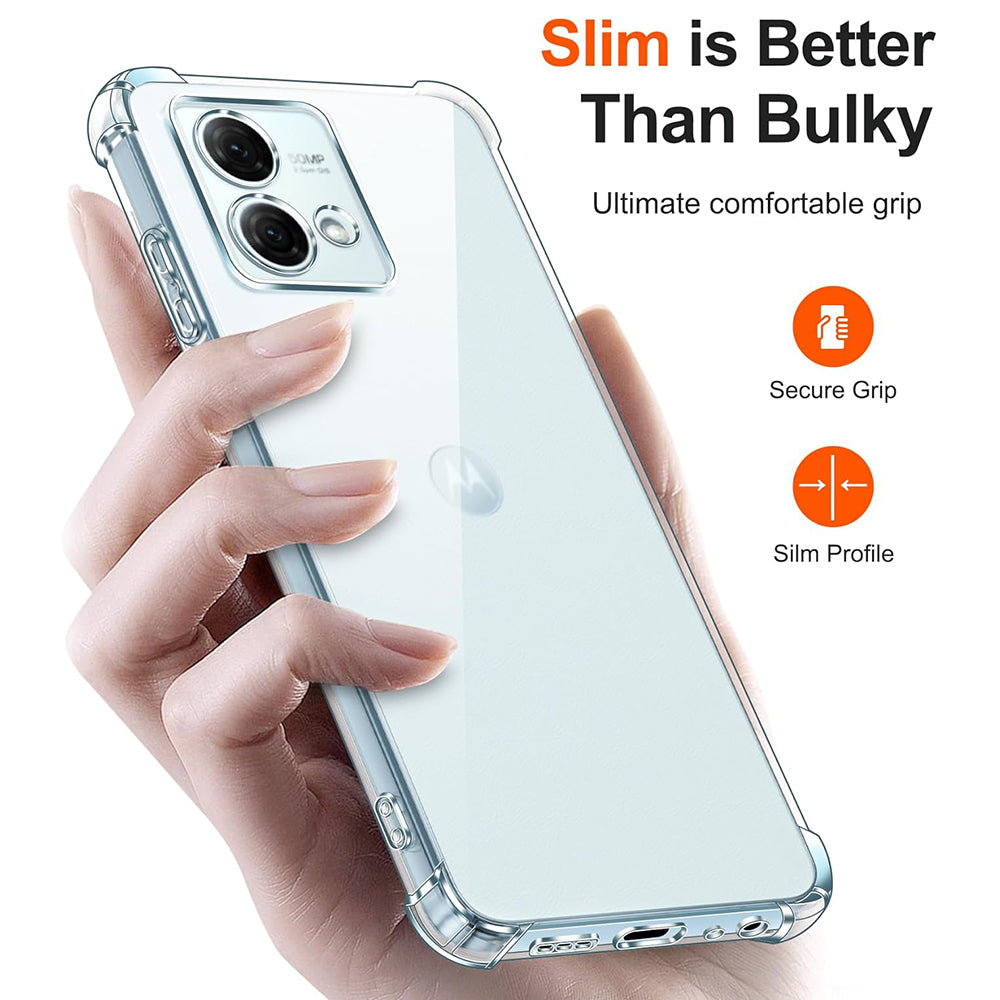 Funda para Motorola Moto G84, Techsuit, Antigolpes Transparente, Transparente