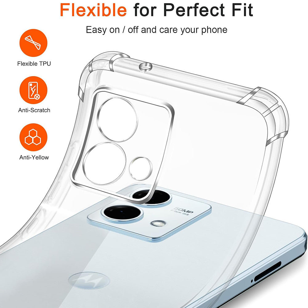 Funda para Motorola Moto G84, Techsuit, Antigolpes Transparente, Transparente