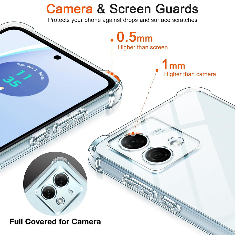 Funda para Motorola Moto G84, Techsuit, Antigolpes Transparente, Transparente