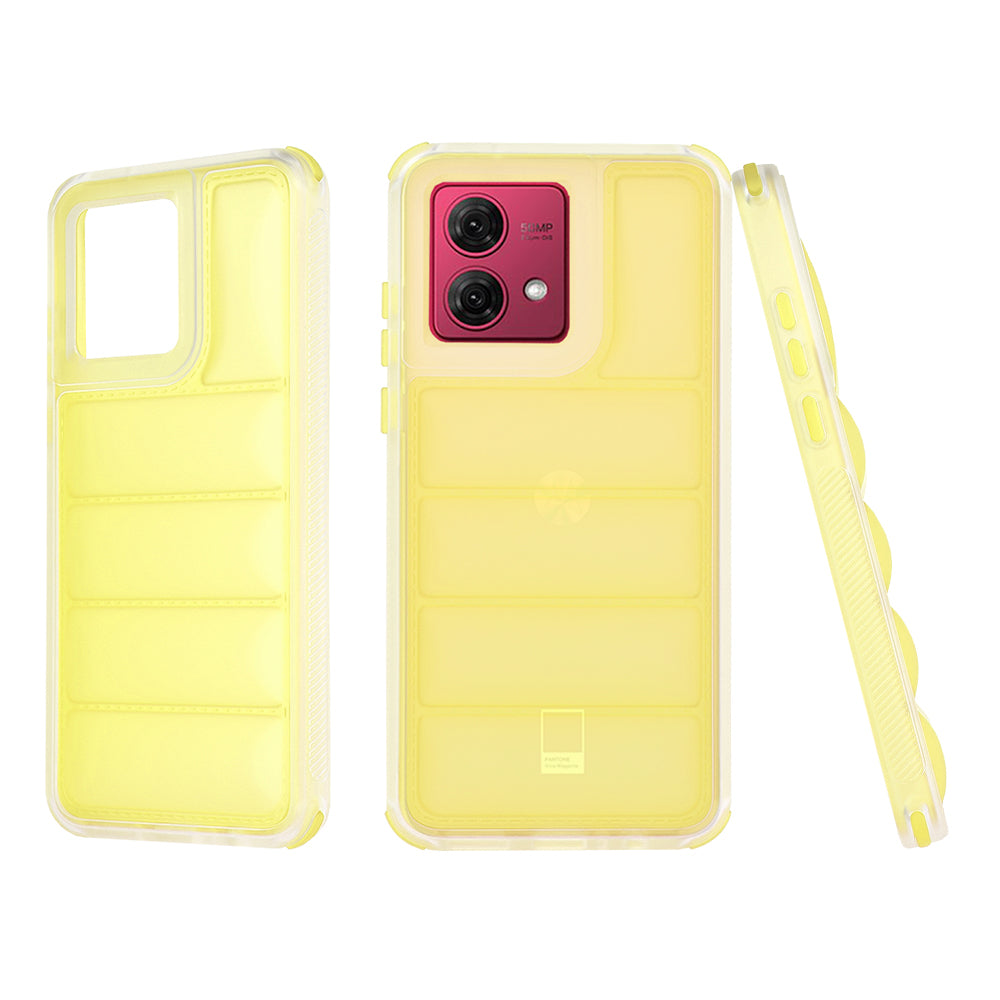 Funda para Motorola Moto G84, Techsuit, Wave Shield, Amarilla