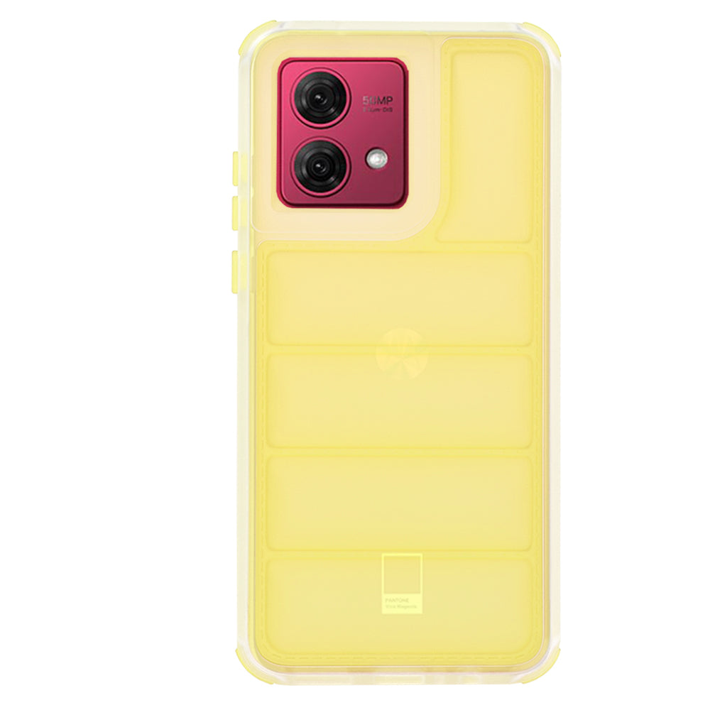Funda para Motorola Moto G84, Techsuit, Wave Shield, Amarilla