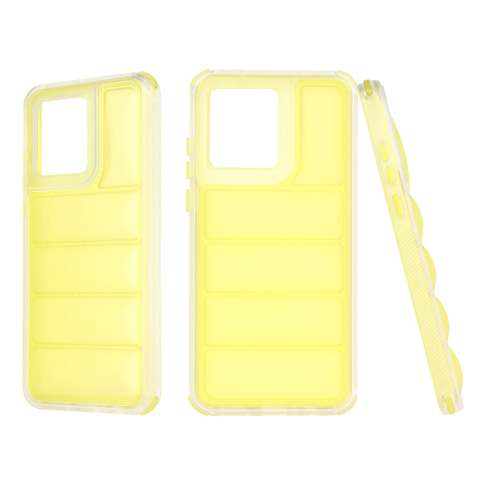 Funda para Motorola Moto G84, Techsuit, Wave Shield, Amarilla