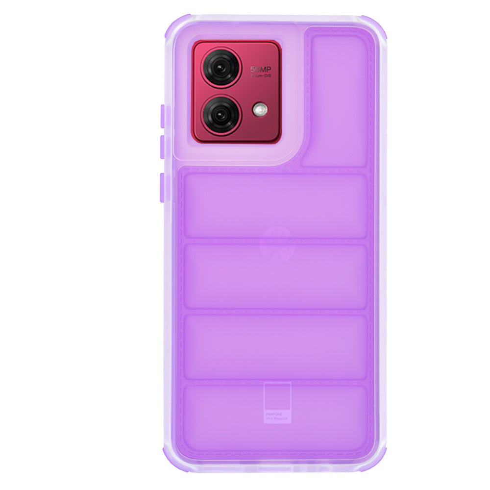 Funda para Motorola Moto G84, Techsuit, Wave Shield, Morado
