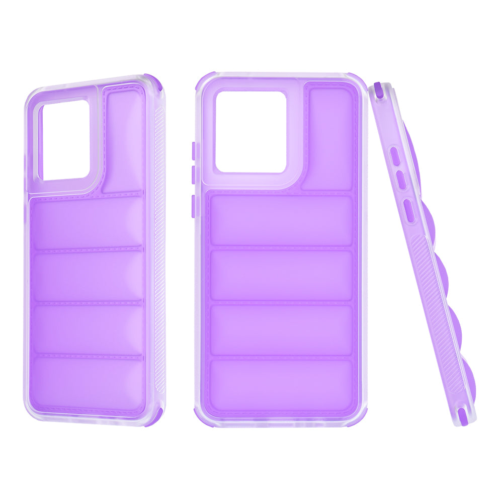 Funda para Motorola Moto G84, Techsuit, Wave Shield, Morado
