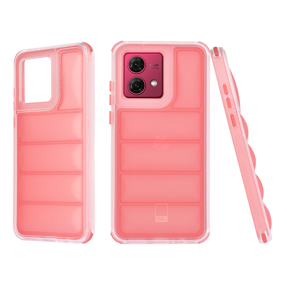 Funda para Motorola Moto G84, Techsuit, Wave Shield, Roja