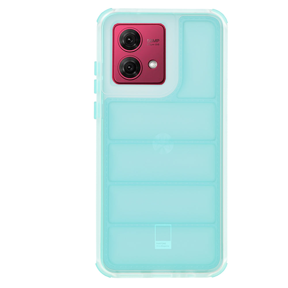 Funda para Motorola Moto G84, Techsuit, Wave Shield, Turquesa