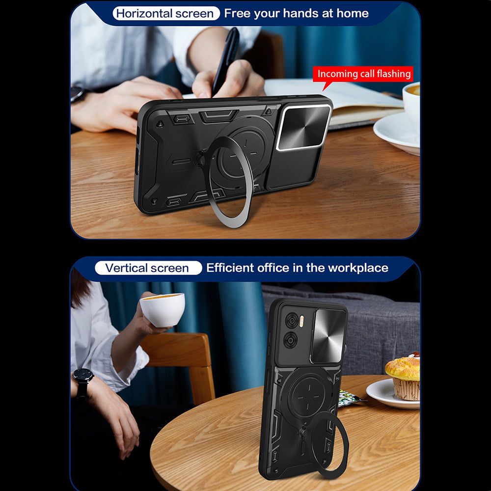 Funda para Motorola Moto G85, Techsuit, CamGuard Pro, Azul