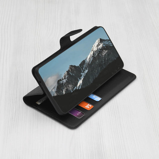 Funda para Motorola Moto G86 Power, Techsuit, Leather Folio, Negra