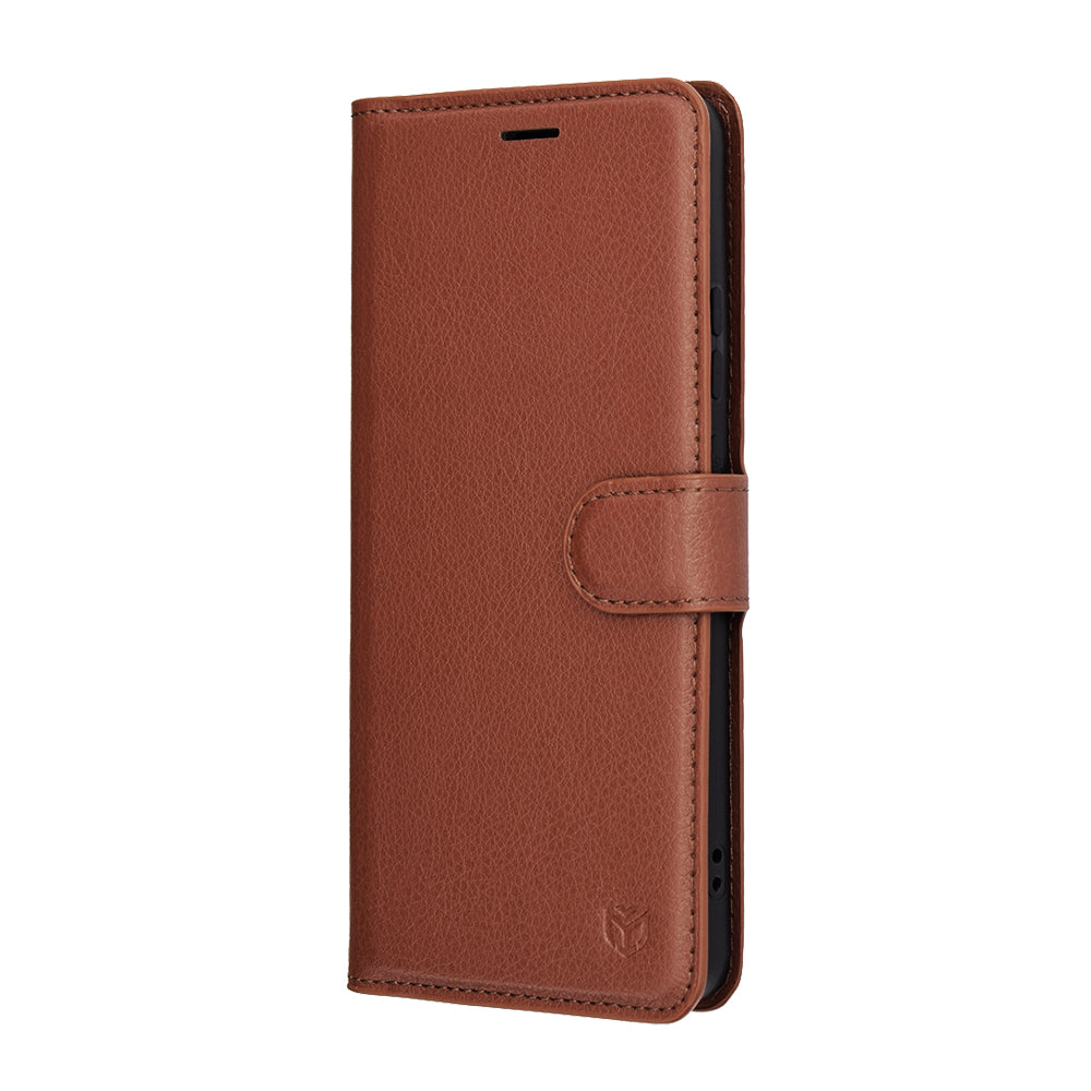 Funda para Motorola Moto G86, Techsuit, Leather Folio, Marrón