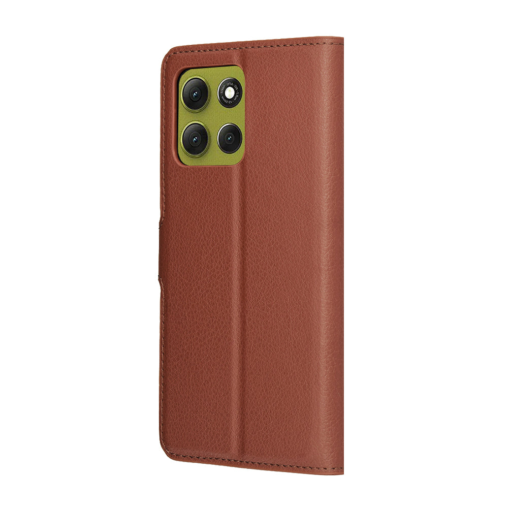 Funda para Motorola Moto G86, Techsuit, Leather Folio, Marrón
