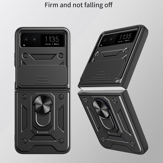 Funda para Motorola Razr 40, Techsuit, CamShield, Negra