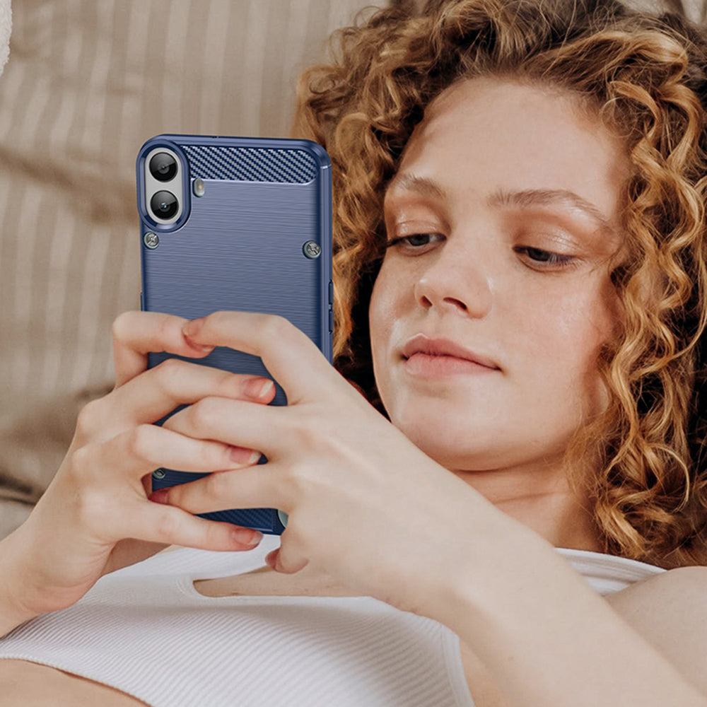 Funda para Nothing CMF Phone 1, Techsuit, Carbono, Azul