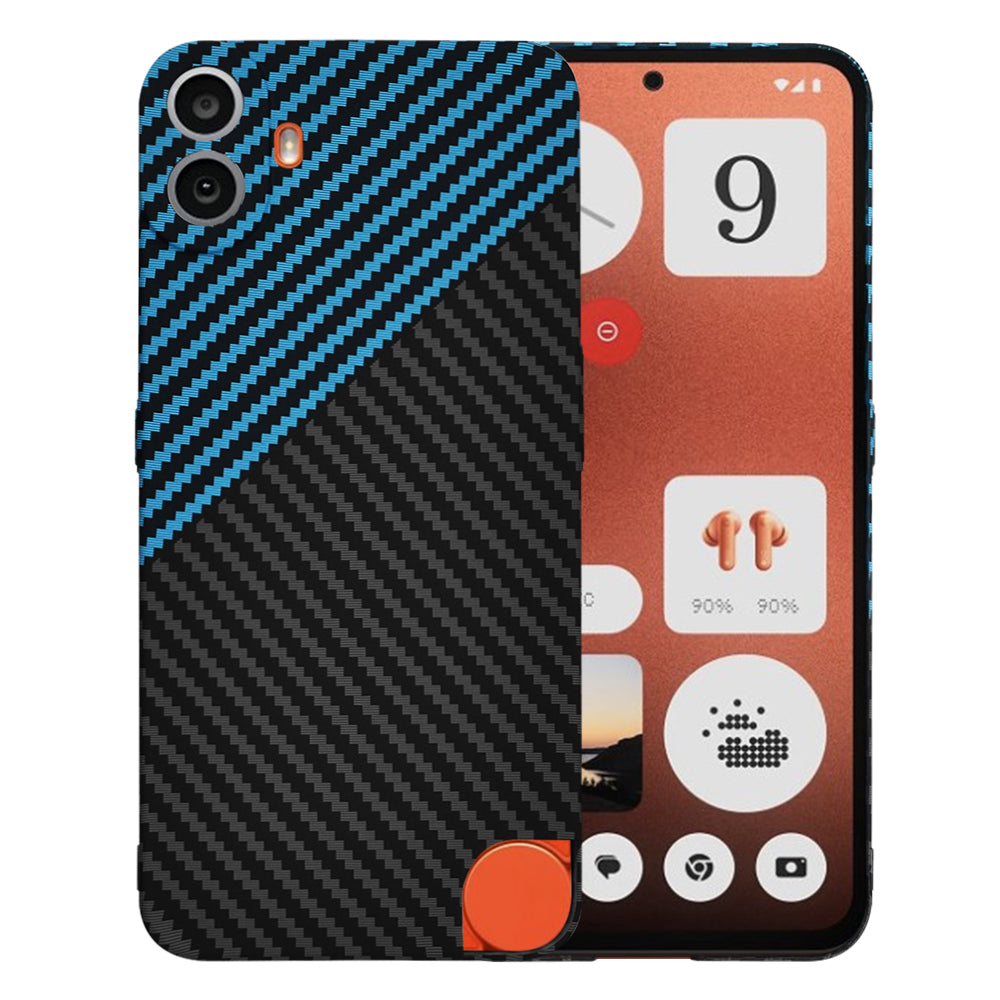 Funda para Nothing CMF Phone 1, Techsuit, Carbonite FiberShell, Negra Bleu