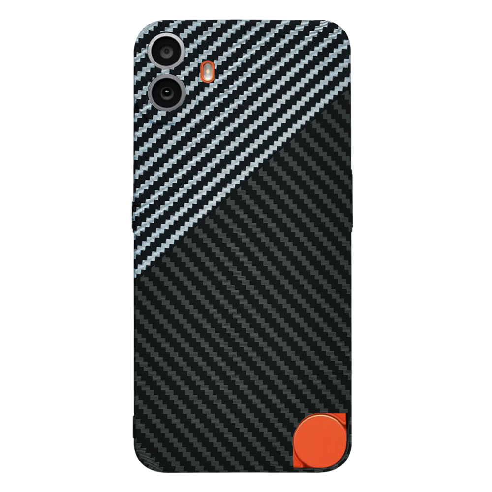 Funda para Nothing CMF Phone 1, Techsuit, Carbonite FiberShell, Negra Gris