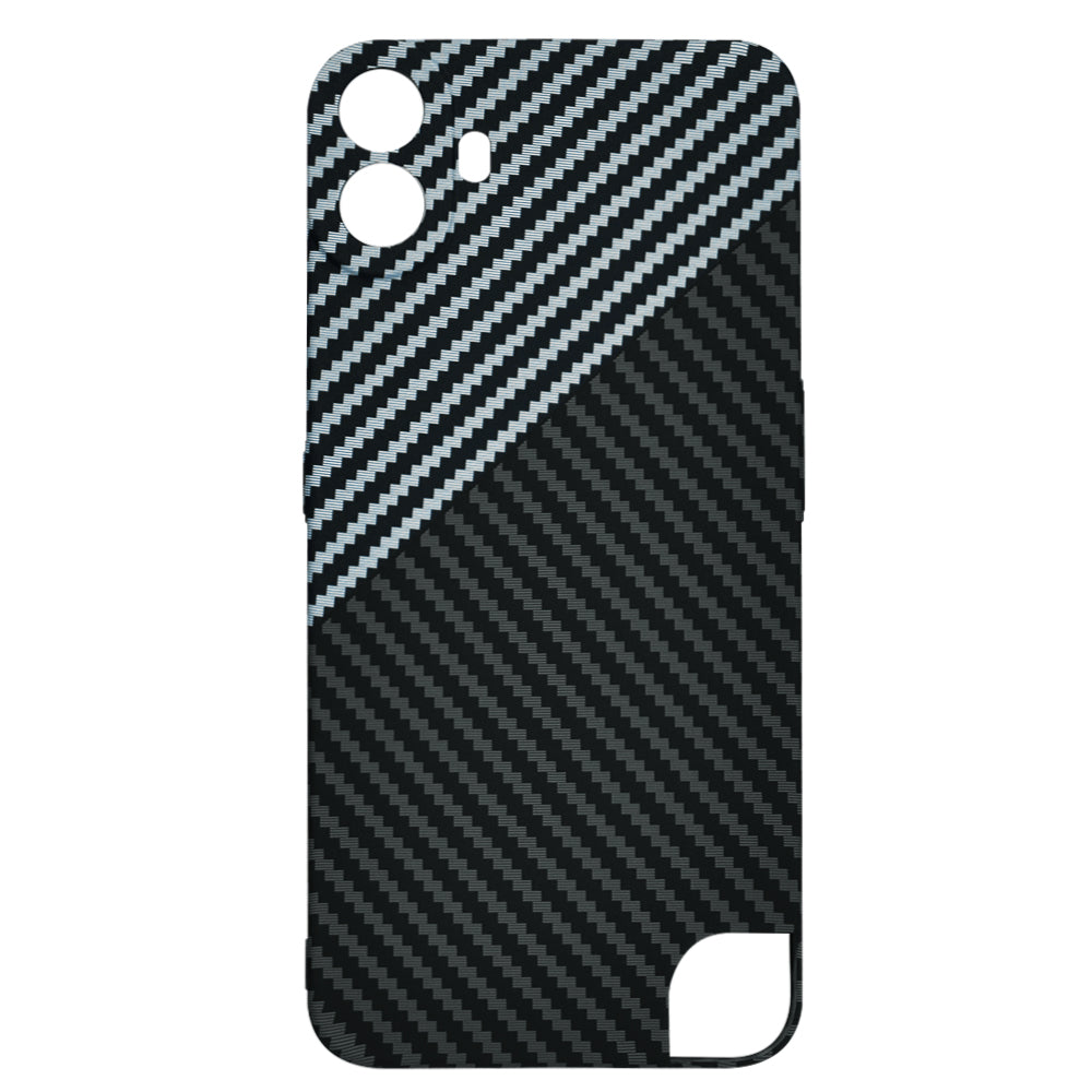 Funda para Nothing CMF Phone 1, Techsuit, Carbonite FiberShell, Negra Gris