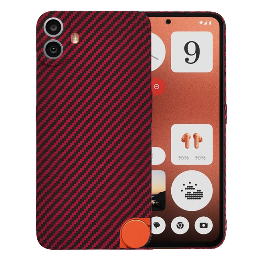 Funda para Nothing CMF Phone 1, Techsuit, Carbonite FiberShell, Roja