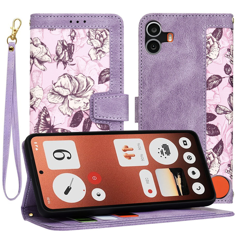 Funda para Nothing CMF Phone 1, Techsuit, FlipCraft, Morado
