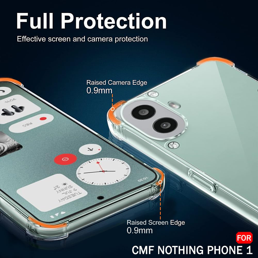 Funda para Nothing CMF Phone 2 Pro, Techsuit, Antigolpes Transparente, Transparente