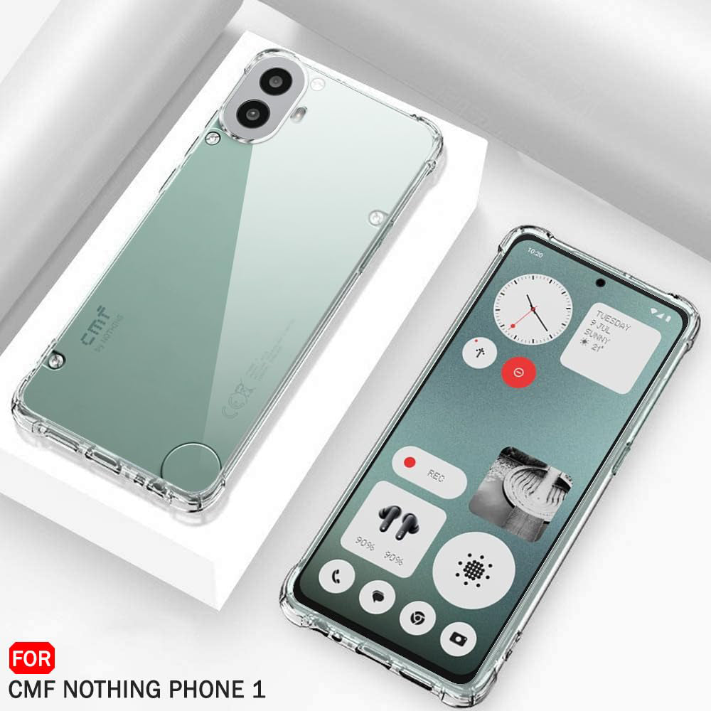 Funda para Nothing CMF Phone 2 Pro, Techsuit, Antigolpes Transparente, Transparente