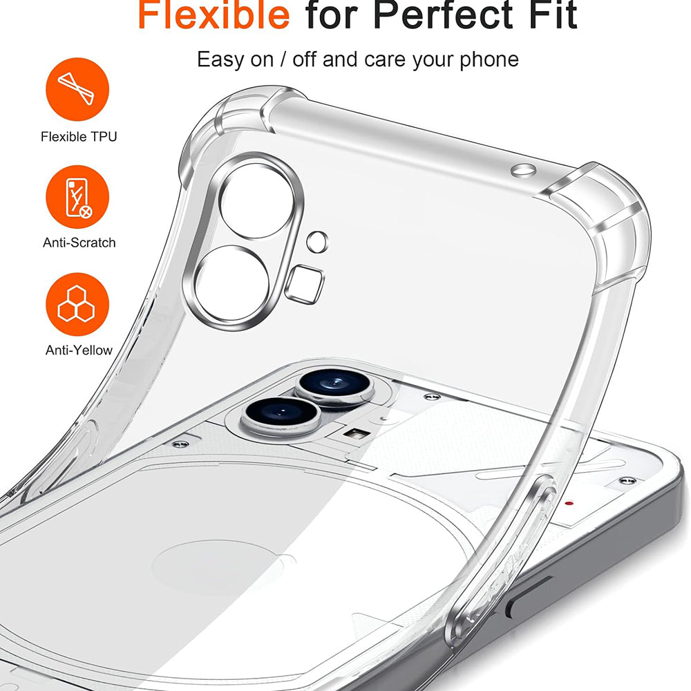 Funda para Nothing Phone (1), Techsuit, Antigolpes Transparente, Transparente