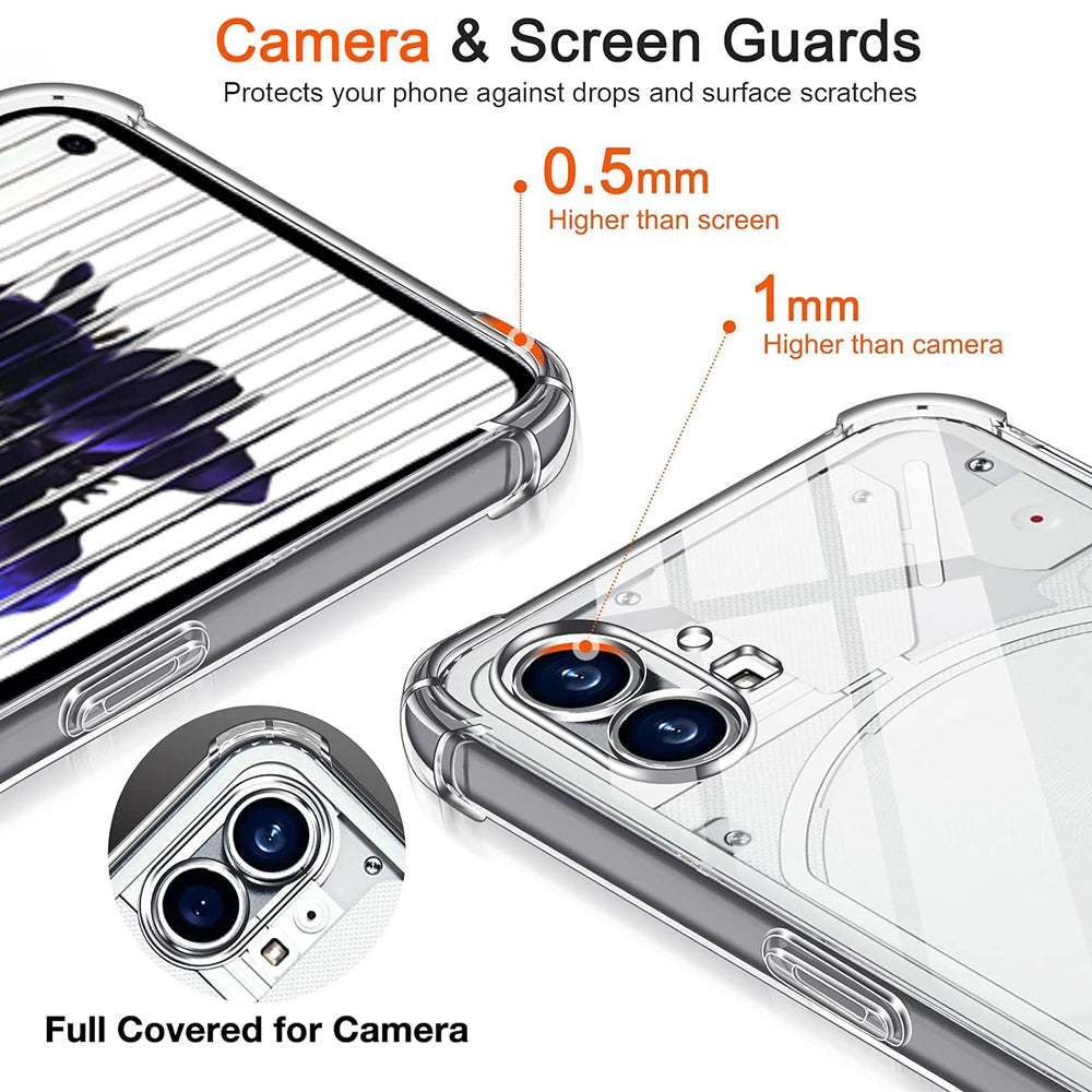 Funda para Nothing Phone (1), Techsuit, Antigolpes Transparente, Transparente