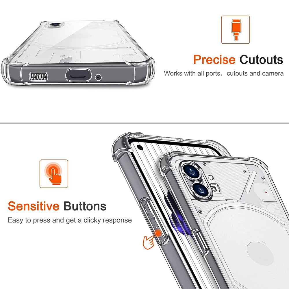 Funda para Nothing Phone (1), Techsuit, Antigolpes Transparente, Transparente