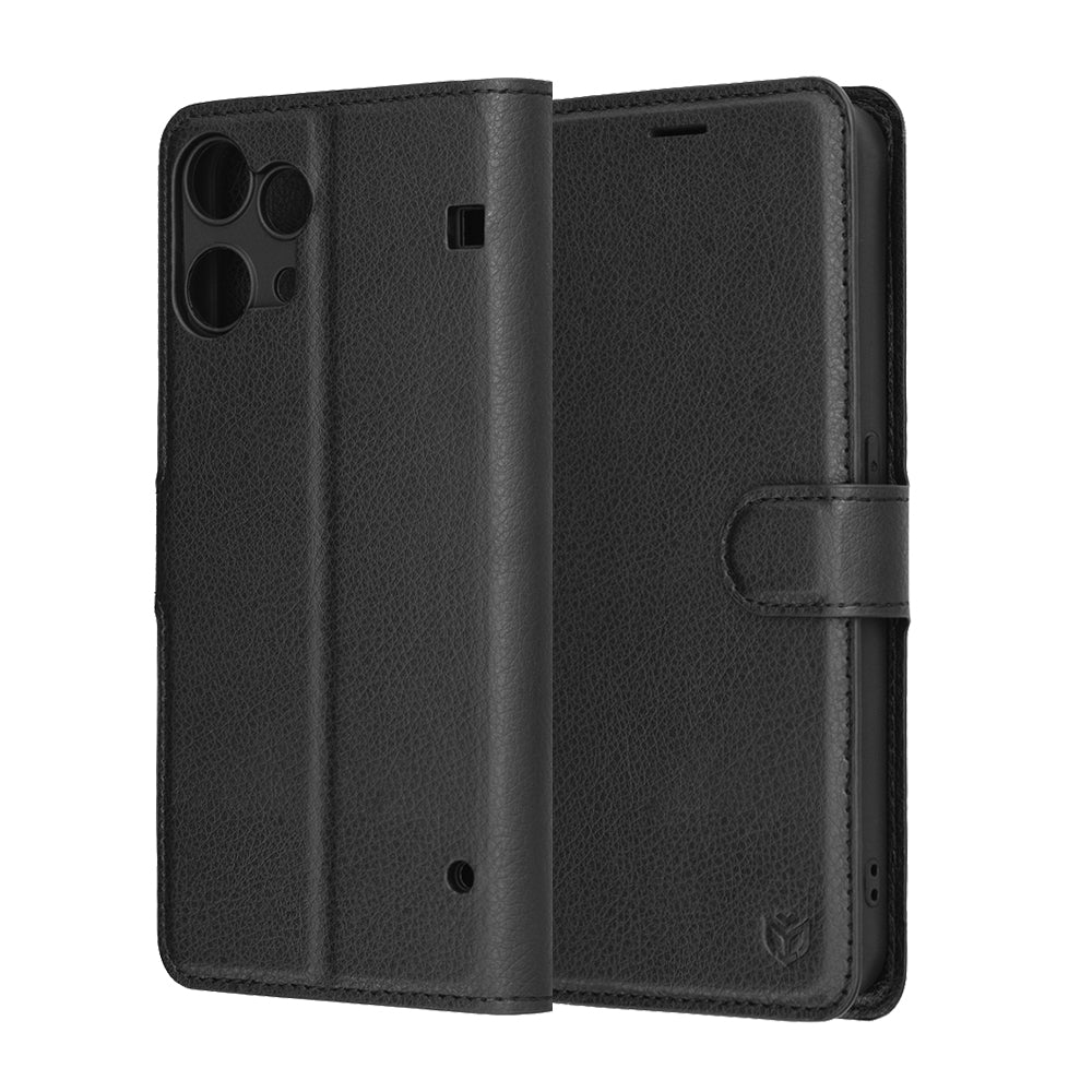 Funda para Nothing Phone (3a) Lite, Techsuit, Leather Folio, Negra